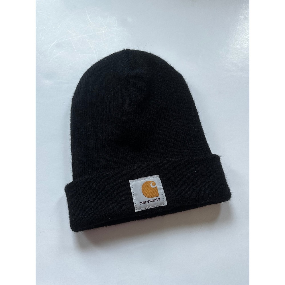 Carhartt‎ A18 BLK Acrylic Watch Hat Beanie Black Made in Canada One Size
